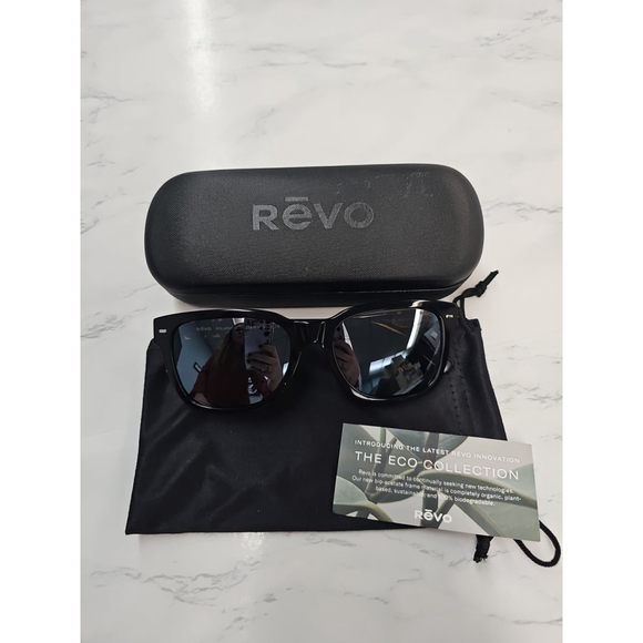Revo Taylor Polarized Sunglasses Black/Terra RE1104ECO NEW $199 - Picture 1 of 7